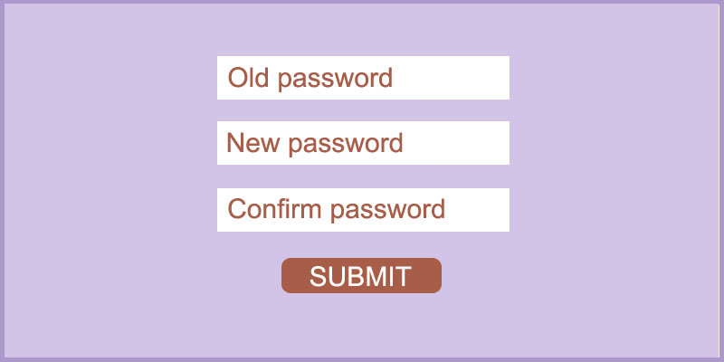 Password change form