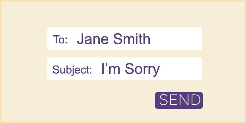 Apology email