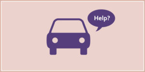 Car with help speech bubble