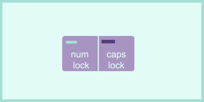 Numlock and Capslock buttons